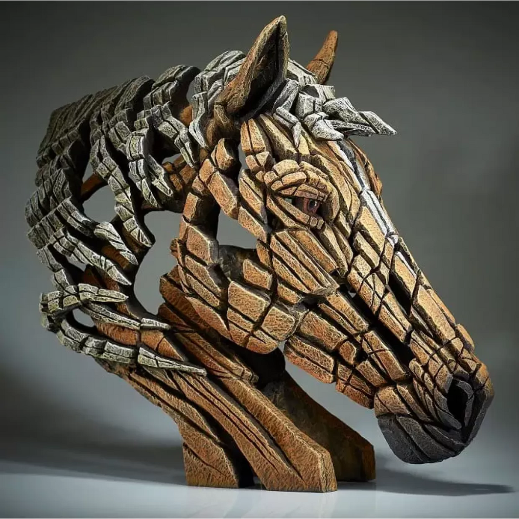 Edge Sculpture Palomino Horse Bust by Matt Buckley