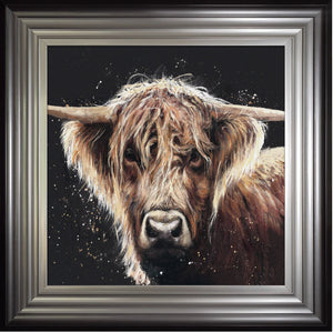 Amber Highland Cow Framed Print
