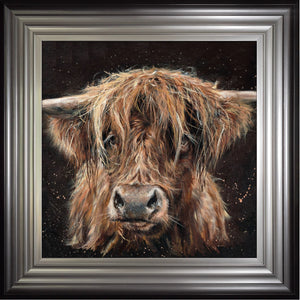 Cinnamon Highland Cow Framed Print