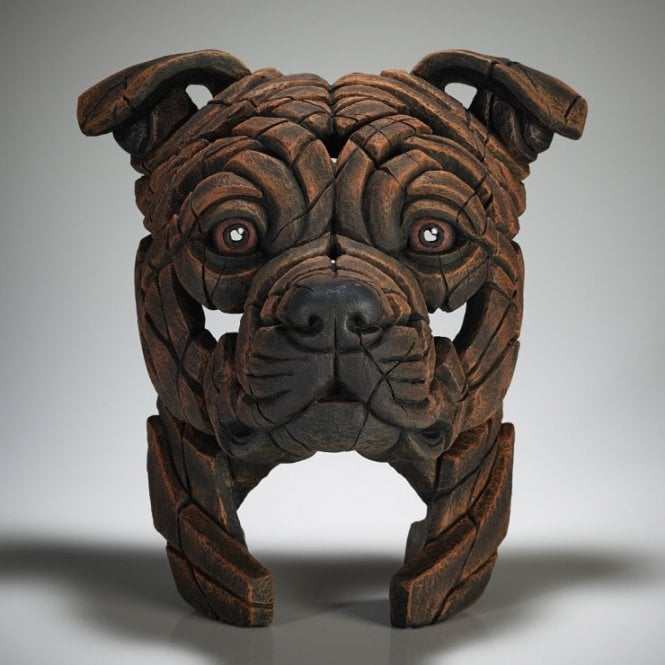 Edge Sculpture Staffordshire Bull Terrier (brindle) by Matt Buckley