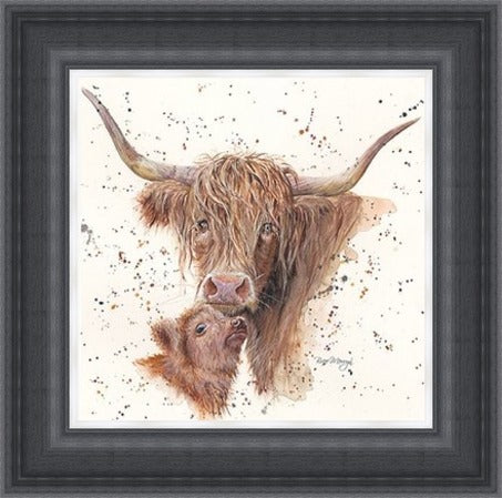 Highland Cow in Harmony Framed Print